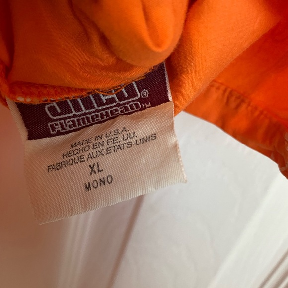 Vintage JNCO Flamehead Button Up Orange Hawaiian Size XL Shirt 100% cotton - Picture 4 of 5